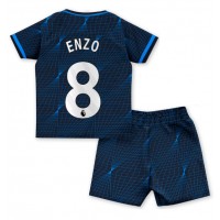 Chelsea Enzo Fernandez #8 Bortadräkt Barn 2023-24 Kortärmad (+ Korta byxor)